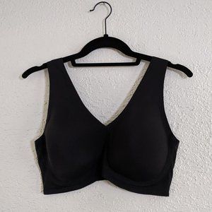 True & Co Body Lift V Neck Bra Black L